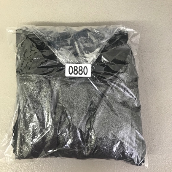 Julia Jordan Metallic Front Slit Long Sleeve Knit - Picture 9 of 10